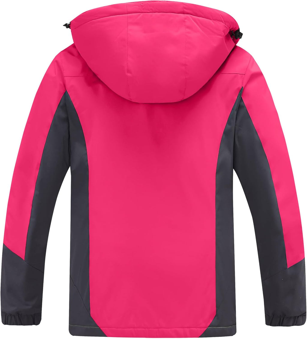 Women'S Mountain Waterproof Ski Jacket Windproof Rain Jacket Winter Warm Hooded Coat