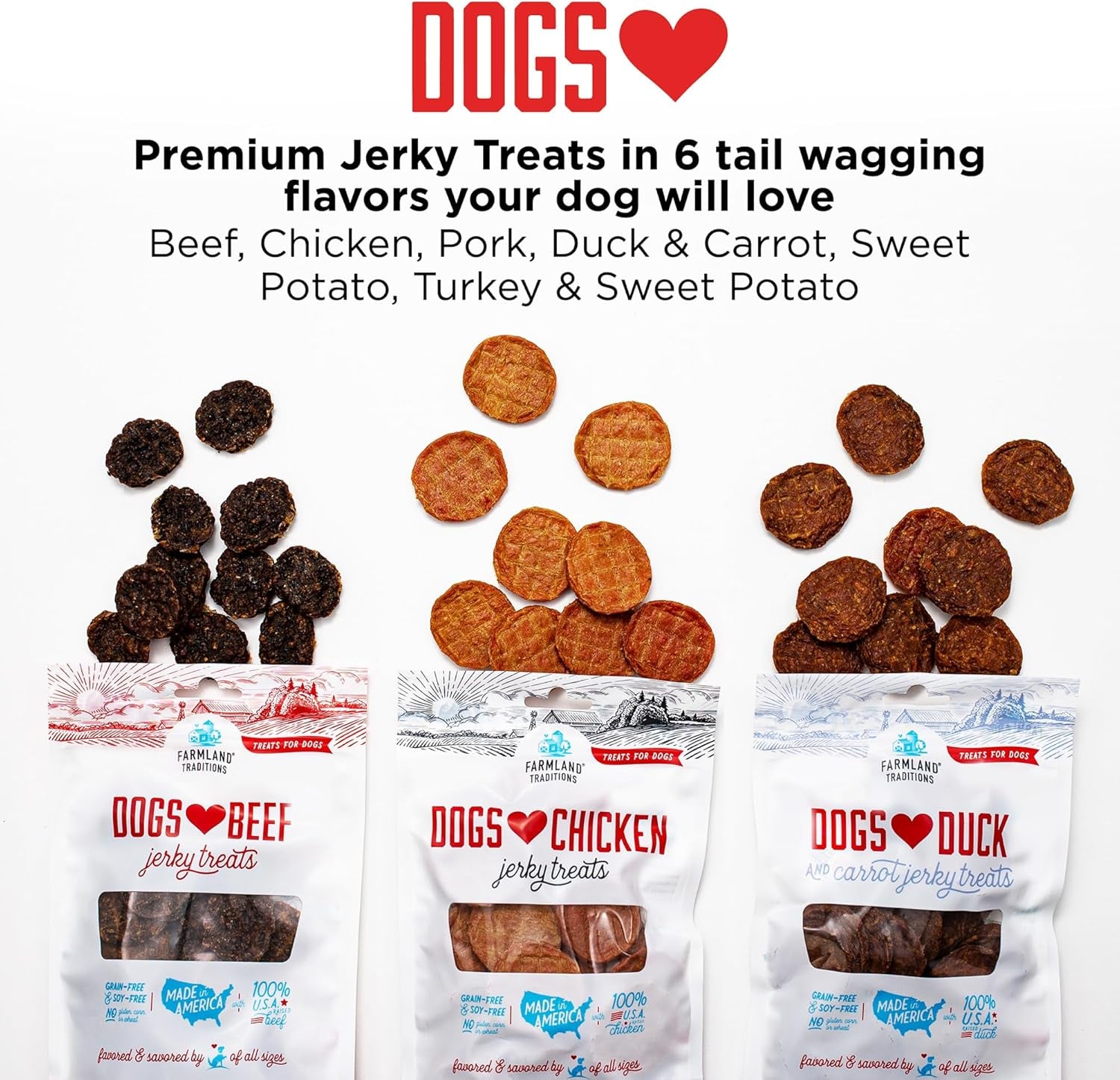 Filler Free Dogs Love Chicken Premium Jerky Treats for Dogs, 3 Lb. Bag