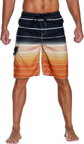 Men'S Beachwear Summer Holiday Swim Trunks Quick Dry Striped