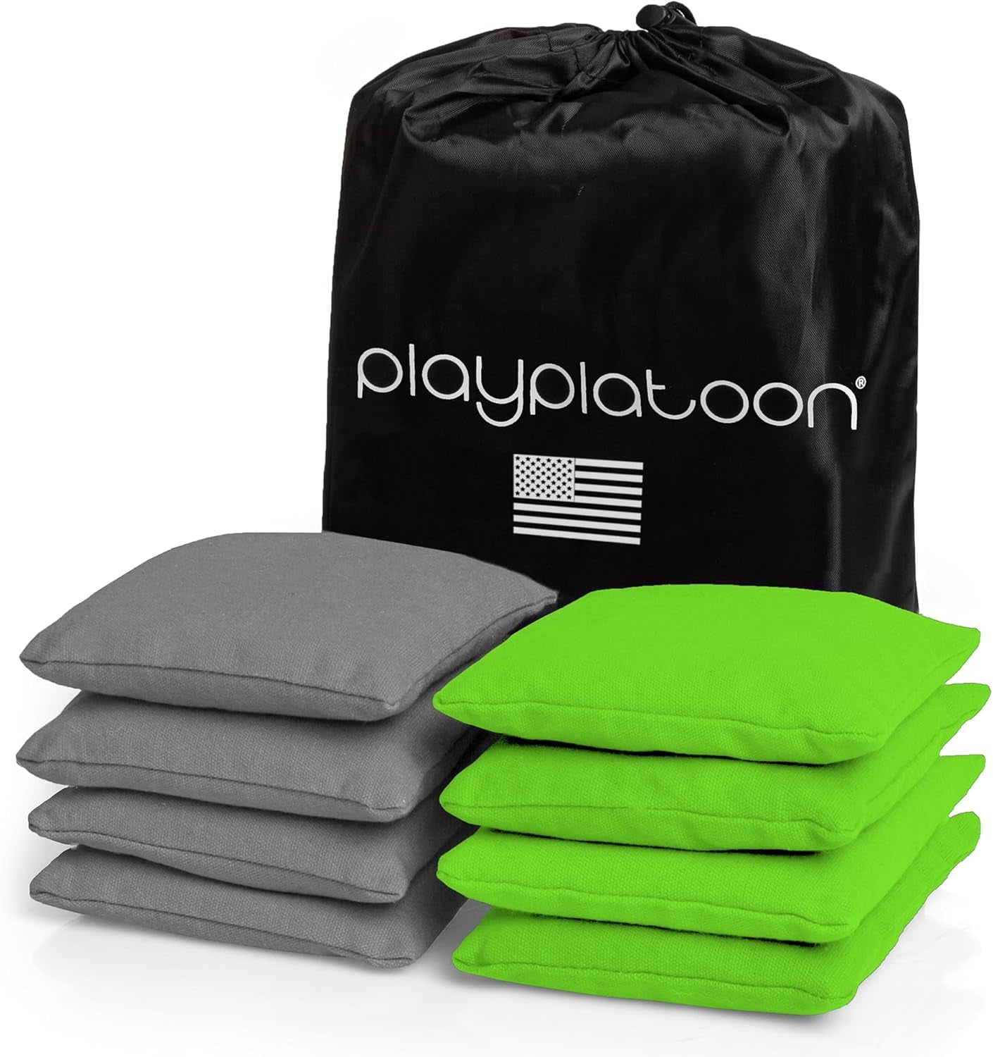 Premium Weather Resistant Duckcloth Cornhole Bags - Set of 8 Bean Bags for Corn Hole Game - Regulation Size & Weight