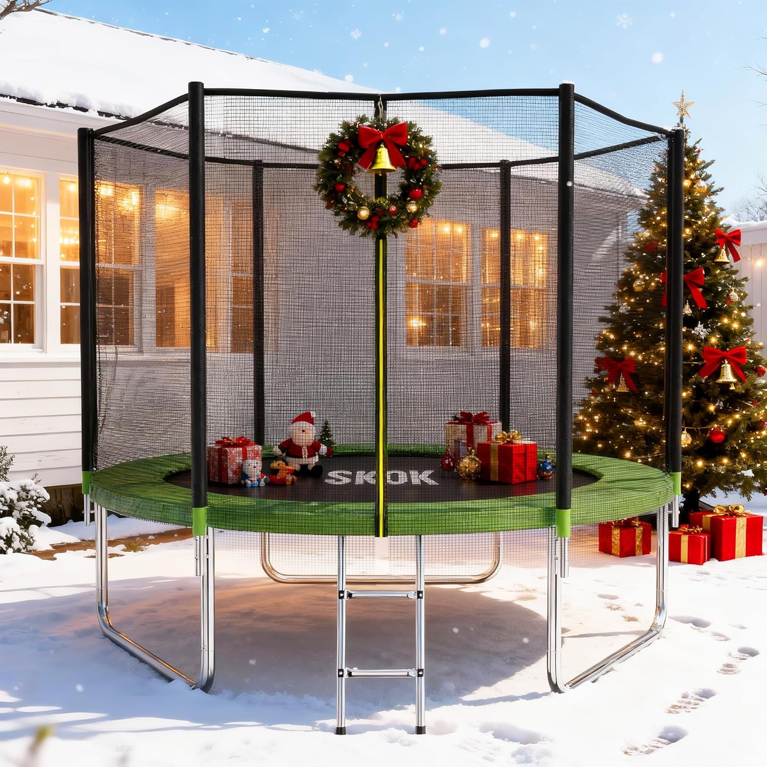 Trampoline for Kids,400Lbs Outdoor Trampoline with Net-Astm Approved Trampoline for Children and Adults