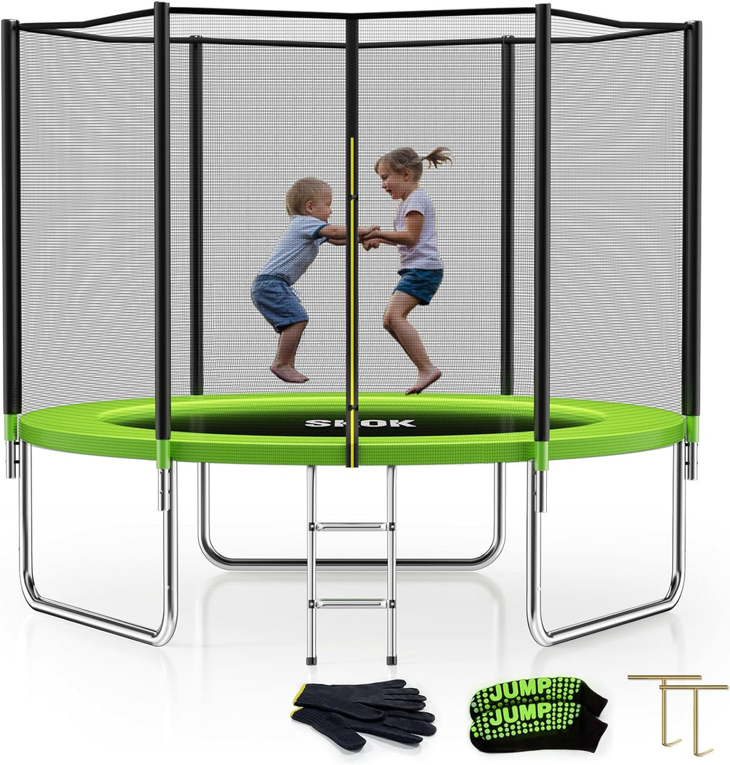 Trampoline for Kids,400Lbs Outdoor Trampoline with Net-Astm Approved Trampoline for Children and Adults
